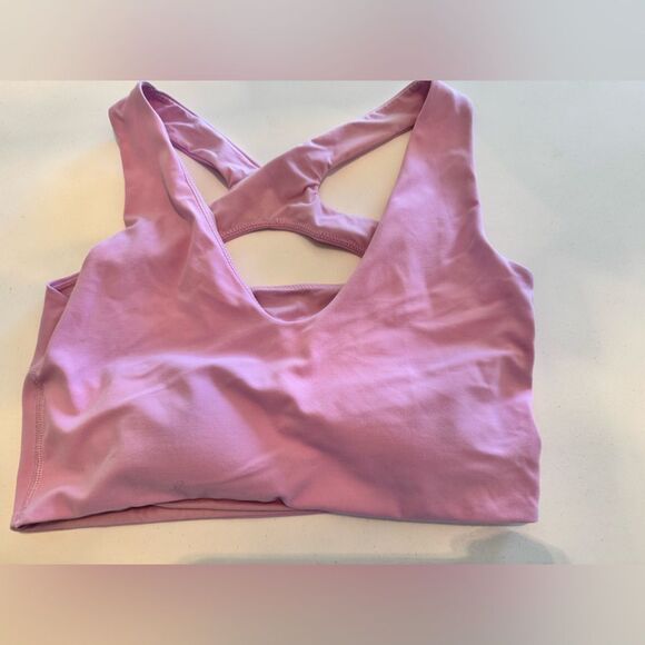 Lululemon Athletica Light Pink Cross-Back Sports Bra #5 - Picture 1 of 6